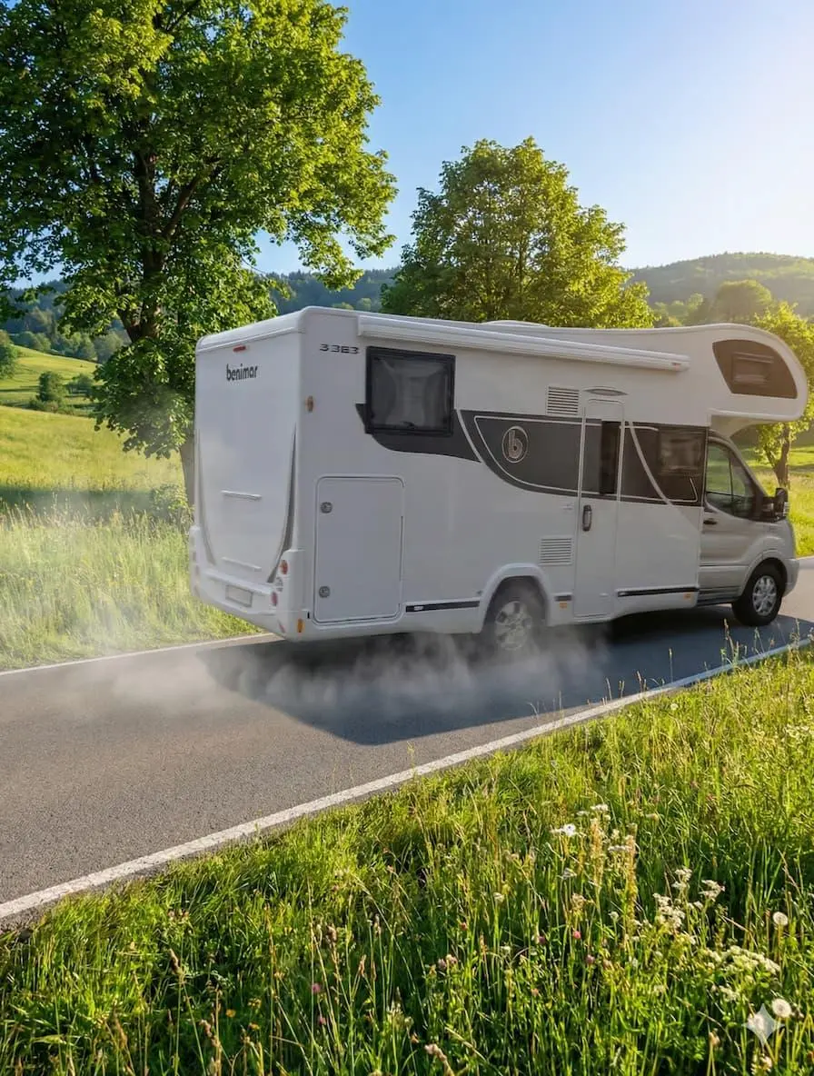 Arrivo camper area sosta Fubine