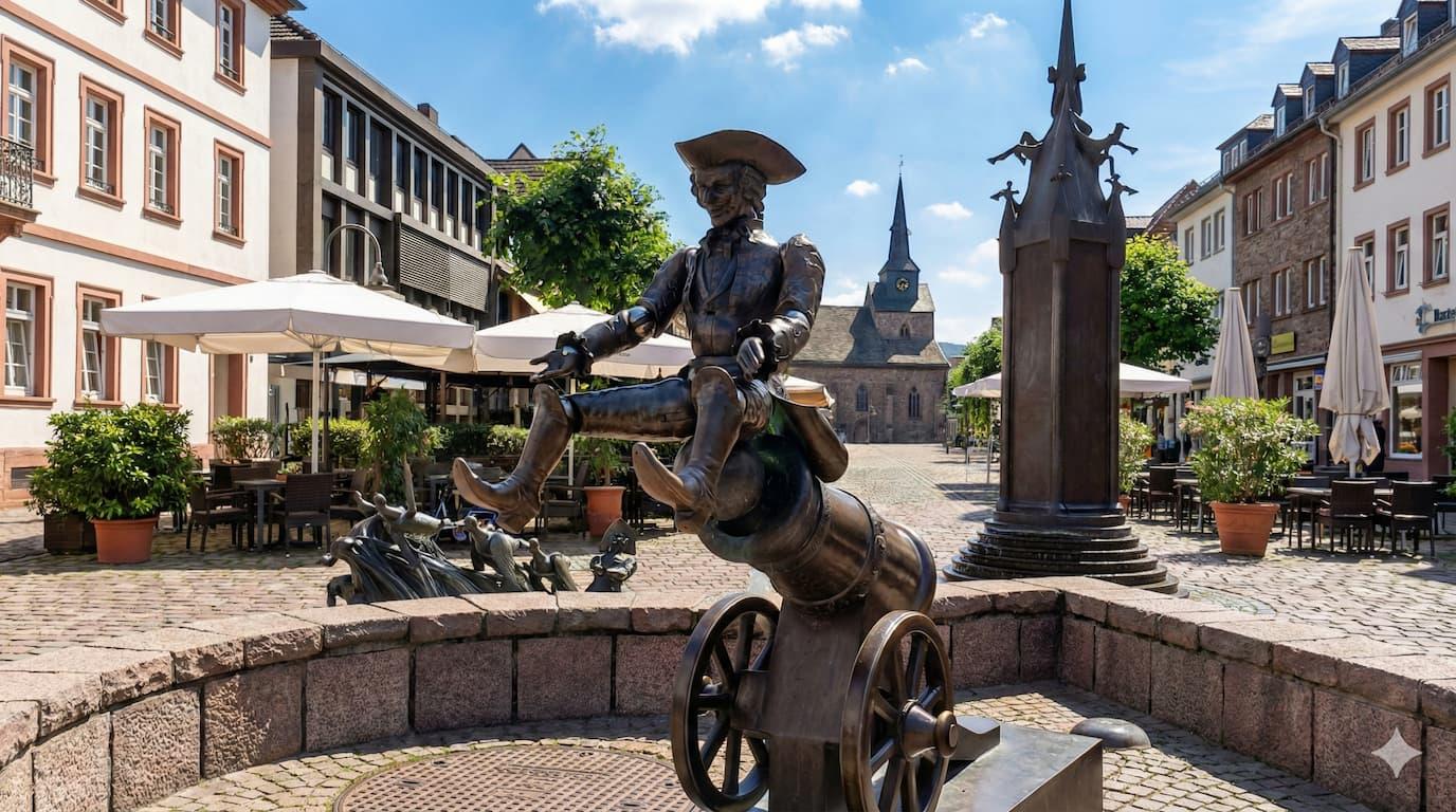 Statua del Barone di Munchhausen a Bodenwerder